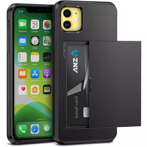 Tough Armour Slide Case & Card Holder for Apple iPhone 11 - Black